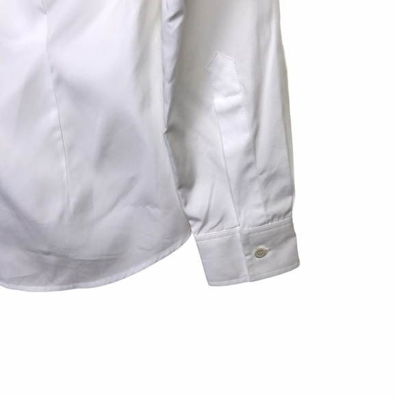 AlexaChung White 100% Cotton Pleated Placket Tuxedo Shirt - Picture 8 of 13